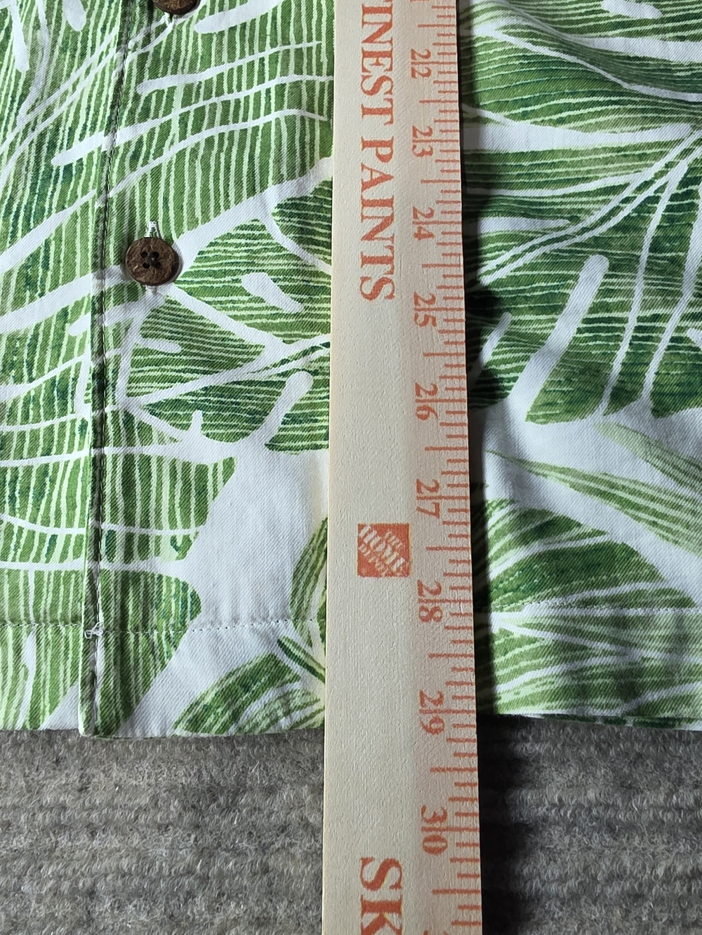 Caribbean Mens Palm Leaf Print Camp Shirt Size Medium Vacation Cruise Resort - Picture 6 of 8